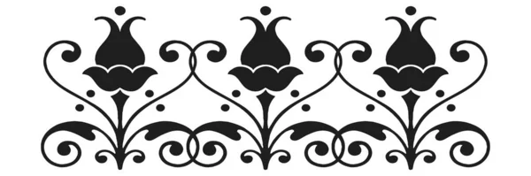 Patrón Decorativo Sobre Fondo Blanco Borde Ornamental Vector — Archivo Imágenes Vectoriales