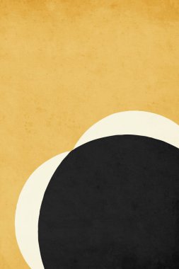 Abstract art. Minimalistic illustration for print, boho decor. Vintage , grunge,old