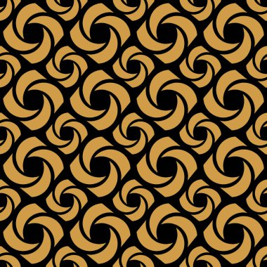 Art Deco tarzında kusursuz altın desenli koyu bir arka plan. Kağıt, kapak, kumaş, ev dekorasyonu için tasarım.