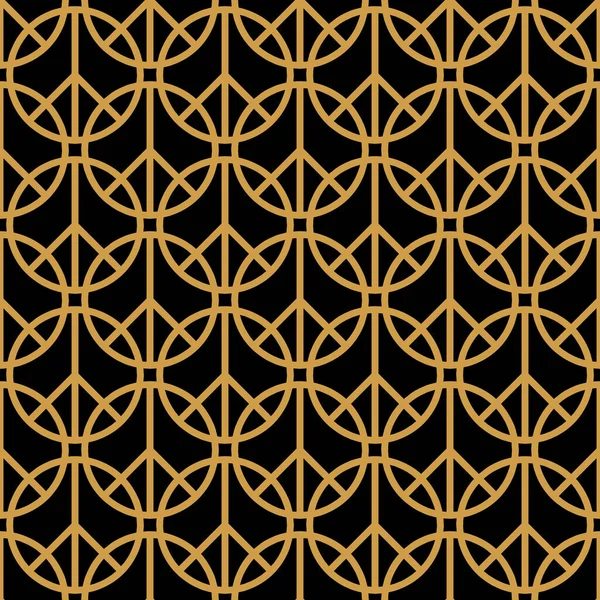 Απρόσκοπτη Χρυσή Μοτίβο Στυλ Art Deco Σκούρο Φόντο Σχεδιασμός Για — Φωτογραφία Αρχείου