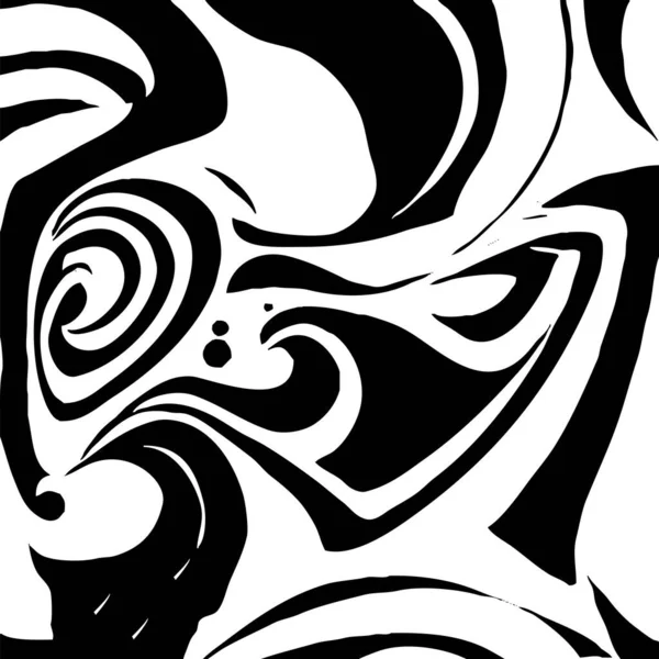 Чорно Біла Абстрактна Ілюстрація Дизайн Одягу Текстилю Прикрас Стін — стоковий вектор