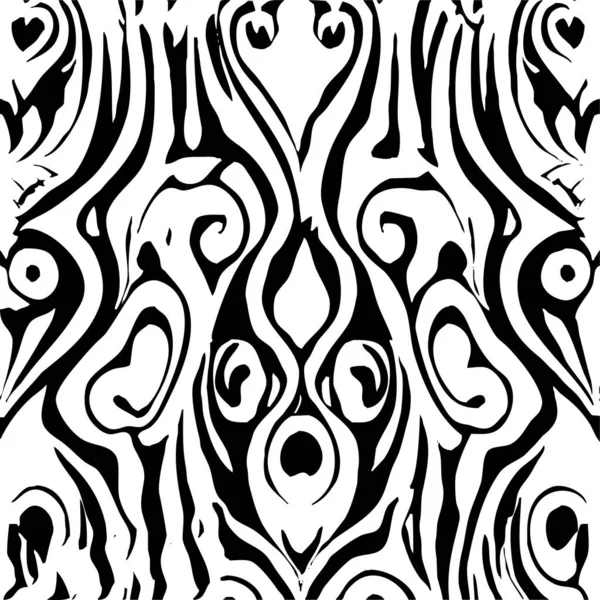 Ilustração Abstrata Preto Branco Design Para Roupas Têxteis Decorações Parede — Vetor de Stock