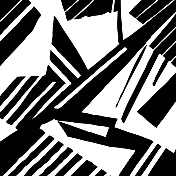 Черно Белая Абстрактная Иллюстрация Дизайн Одежды Текстиля Декораций Стен — стоковый вектор