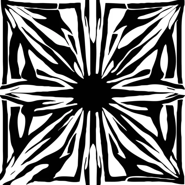 Ilustración Abstracta Blanco Negro Diseño Para Ropa Textiles Decoraciones Pared — Archivo Imágenes Vectoriales