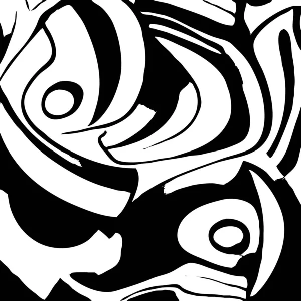 Zwart Wit Abstracte Illustratie Design Voor Kleding Textiel Wanddecoraties — Stockvector