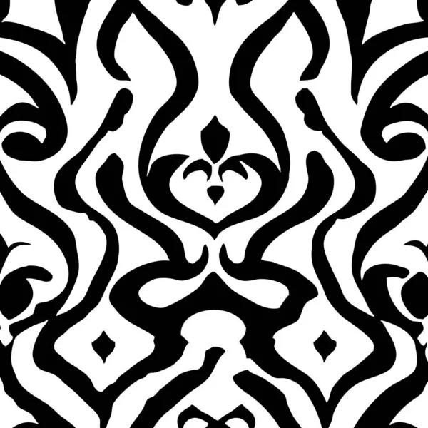 Черно Белая Абстрактная Иллюстрация Дизайн Одежды Текстиля Декораций Стен — стоковый вектор