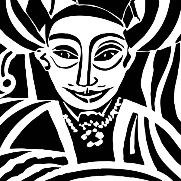 Siyah Beyaz Soyut Çizimler Giysiler Tekstil Duvar Dekorasyonları Için Tasarım — Stok Vektör
