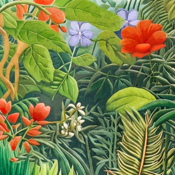 Akvarellfestés Vásznon Nyomtatható Botanikai Illusztráció Szövet Mintázata Grafikai Célra — Stock Fotó