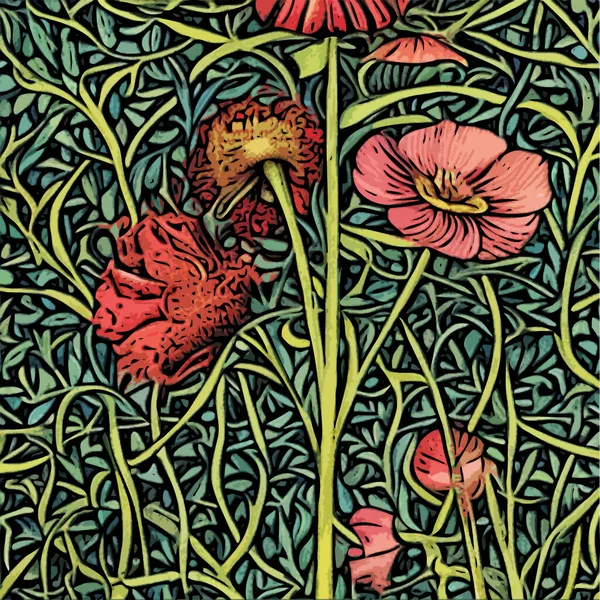 Współczesny Plakat Formuła Botaniczna Dekoracja Ścian Wystrój Wnętrz Ilustracja Drukowana — Zdjęcie stockowe