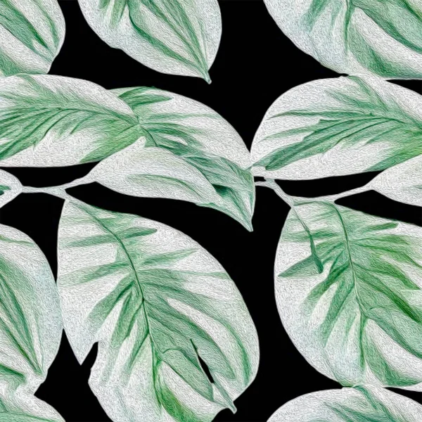 油絵だ 印刷可能な植物イラスト 布パターン グラフィックで使用するために — ストック写真