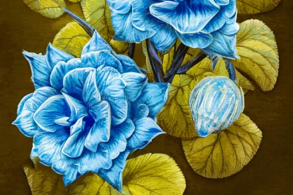 Pintura Aquarela Sobre Tela Ilustração Botânica Imprimível Padrão Tecido Para — Fotografia de Stock