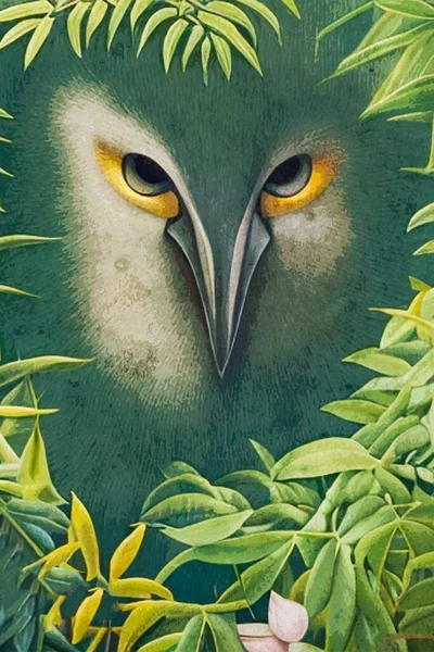 キャンバス上の水彩画 印刷可能な植物イラスト 布パターン グラフィックで使用するために イラストの鳥 — ストック写真
