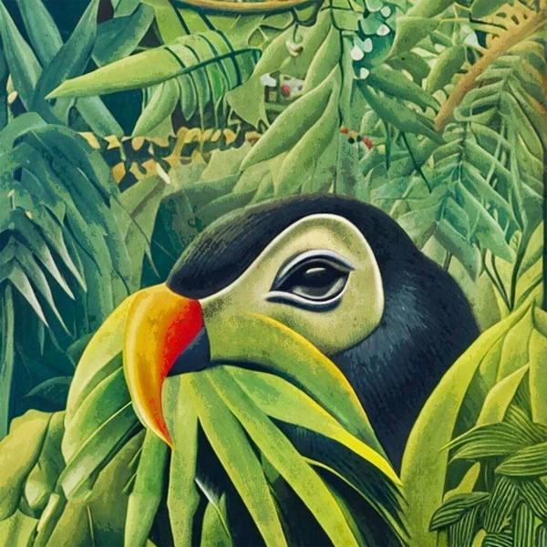 水彩画可打印的植物图解 织物图案 用于图形 插画中的鸟 — 图库照片