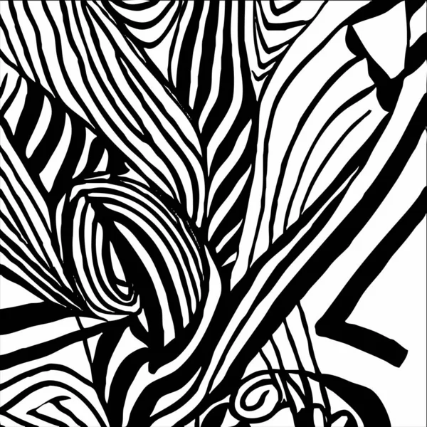 Ilustración Abstracta Blanco Negro Diseño Para Ropa Textiles Decoraciones Pared — Foto de Stock