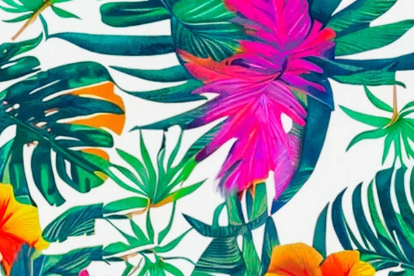 Aquarelle Illustration Botanique Imprimable Motif Tissu Pour Une Utilisation Dans — Photo