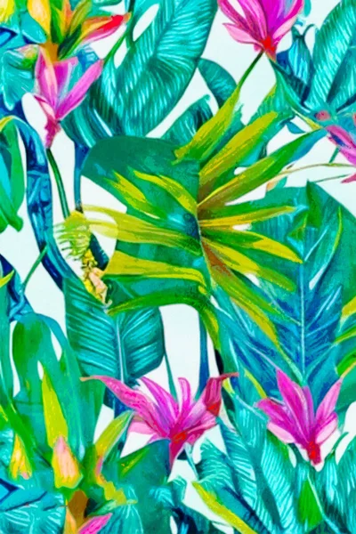 Malowanie Akwarelami Ilustracja Botaniczna Druku Wzór Tkaniny Stosowania Grafice — Zdjęcie stockowe