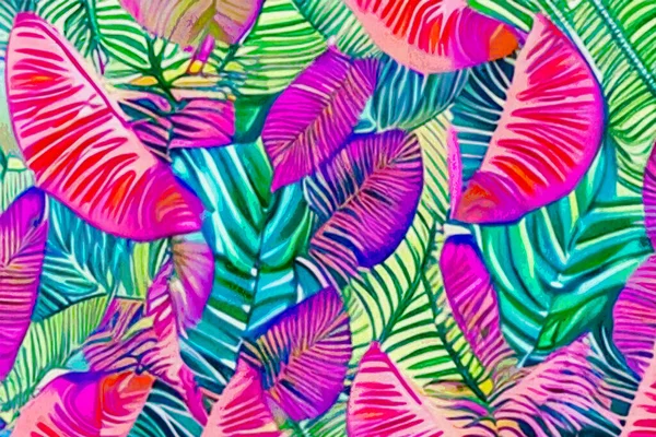 Watercolor Painting Printable Botanical Illustration Fabric Pattern Use Graphic Arts — Stock Photo, Image