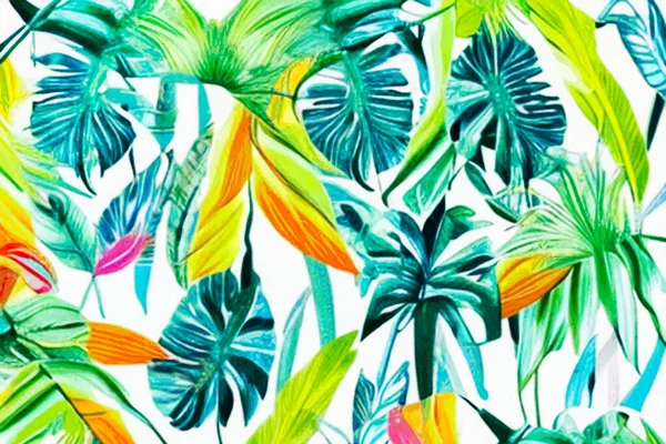 Pintura Acuarela Ilustración Botánica Imprimible Patrón Tela Para Uso Artes —  Fotos de Stock