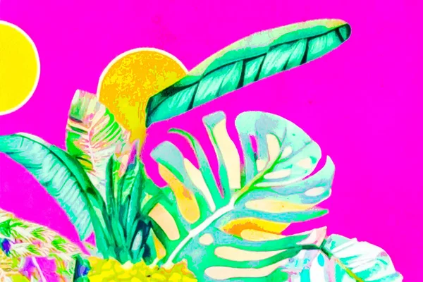 Aquarellmalerei Bedruckbare Botanische Illustration Stoffmuster Für Den Einsatz Der Grafik — Stockfoto