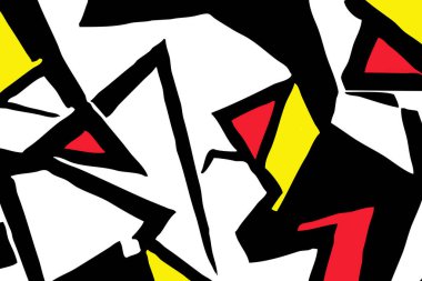 Soyut illüstrasyon. Geometrik şekiller. Giysi tasarımı, tekstil, duvar dekorasyonu.