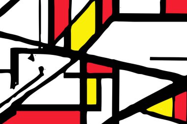 Soyut illüstrasyon. Geometrik şekiller. Giysi tasarımı, tekstil, duvar dekorasyonu.