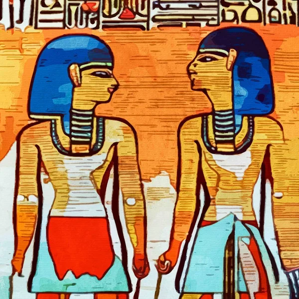 Antique Egypte Arrière Hiéroglyphe Égyptien — Photo