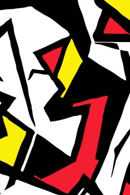 Soyut illüstrasyon. Geometrik şekiller. Giysi tasarımı, tekstil, duvar dekorasyonu.