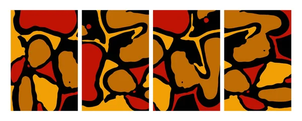 Ensemble Illustrations Abstraites Pour Impression Motif Tissu Pour Une Utilisation — Image vectorielle