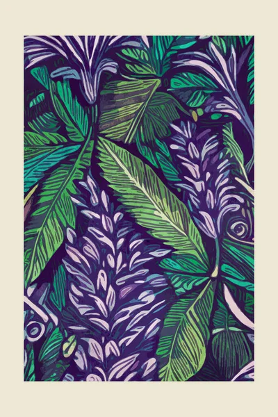 Botanisk Affisch Inspirerad Morris Verk — Stockfoto