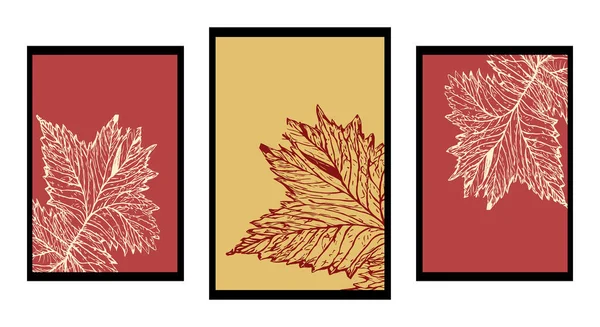 Set Illustrazioni Botaniche Stampabili — Vettoriale Stock
