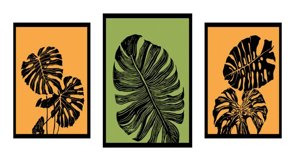 Набор Ботанических Иллюстраций Печати — стоковый вектор
