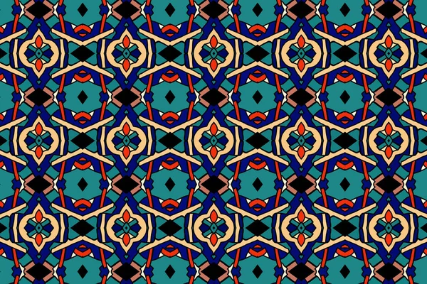 Tekstil Için Renkli Oryantal Desen Duvar Kağıdı Grafiklerde Kullanım Için — Stok fotoğraf