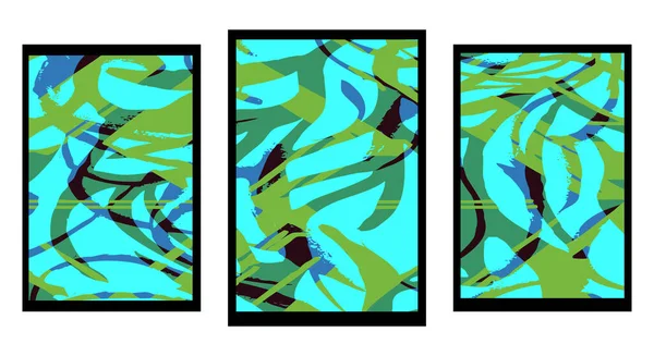 Ensemble Illustrations Abstraites Pour Impression Motif Tissu Pour Une Utilisation — Image vectorielle