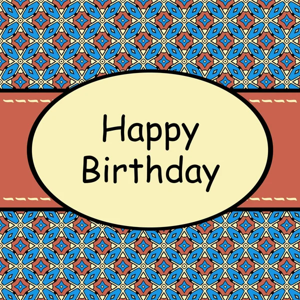 Happy Birthday Card Design Modelul Oriental — Fotografie, imagine de stoc