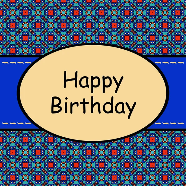 Glückwunschkarten Zum Geburtstag Orientalisches Muster — Stockfoto