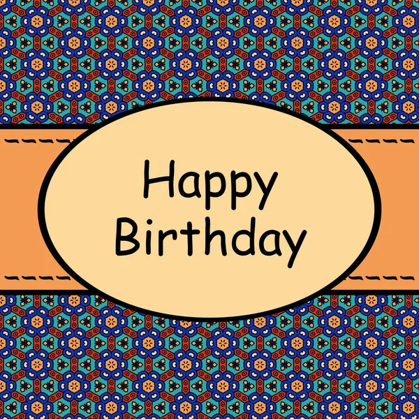 Happy Birthday Card Design Modelul Oriental — Fotografie, imagine de stoc
