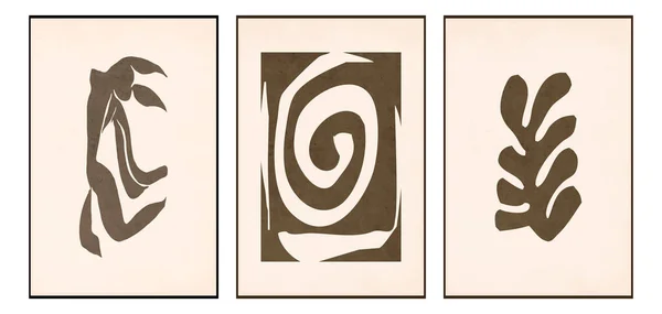 Набор Абстрактных Иллюстраций Печати Ткани Использования Графике — стоковый вектор