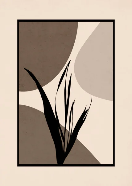 Illustration Minimaliste Imprimable Conception Couverture Brochures Schéma Botanique — Photo
