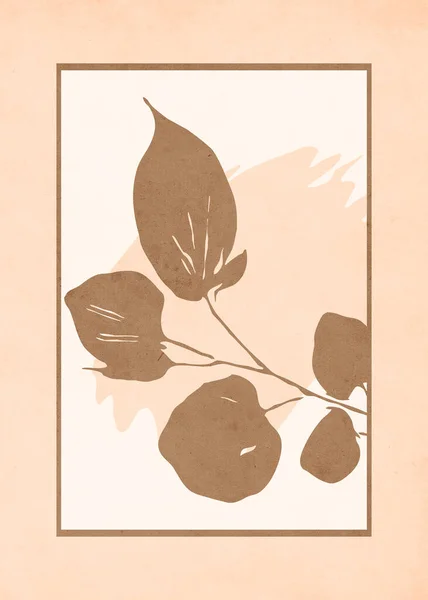 Printable minimalist illustration. Cover design, brochures. Botanical pattern