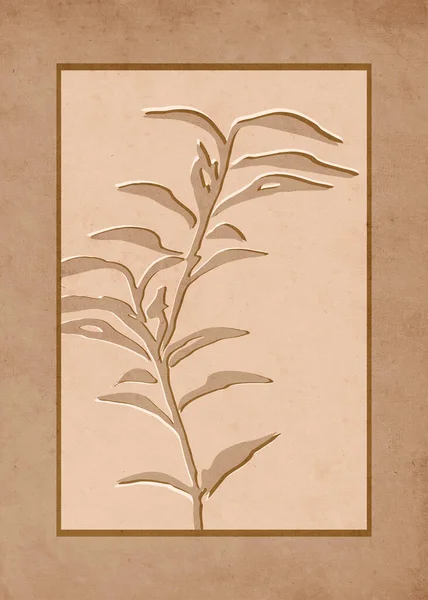 Druckbare Minimalistische Illustration Cover Design Broschüren Botanisches Muster — Stockfoto