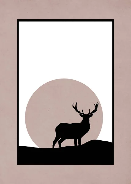 可打印的简约图解 封面设计 小册子 图上的动物 — 图库照片