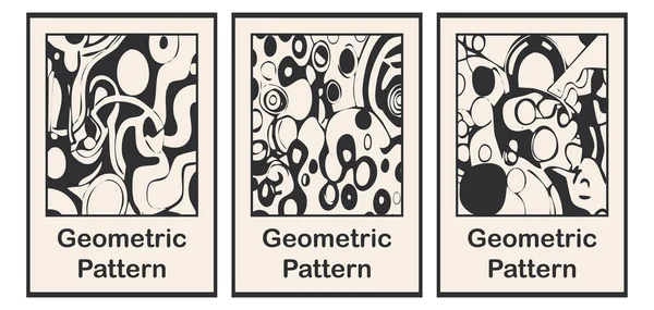 Conjunto Ilustrações Minimalistas Para Impressão Projeto Fundo Geométrico Bauhaus Modelos — Vetor de Stock
