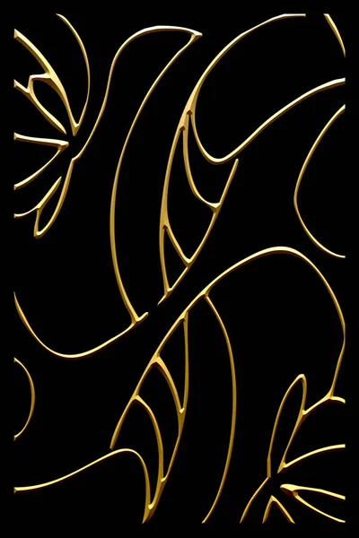Illustrazione Con Ornamenti Oro Copertine Biglietti Visita Decorazioni Murali Rendering — Foto Stock