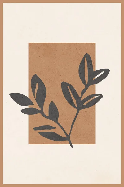 Drukowana Modna Karta Botaniczna Użyj Pokrycie Tapety Ściany Sztuki — Zdjęcie stockowe