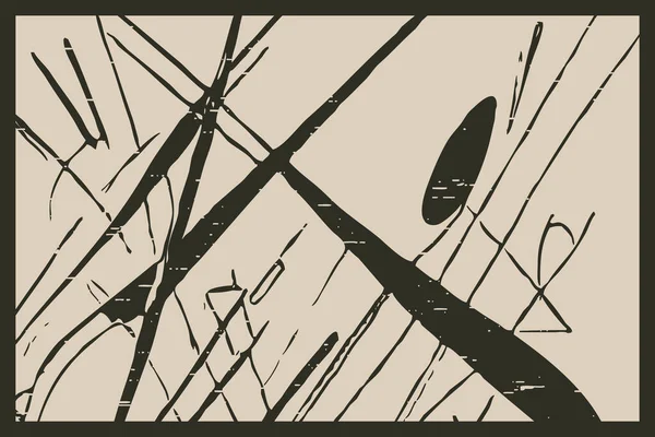 Абстрактная Иллюстрация Вдохновленная Творчеством Кандинского Темные Фигуры Светлом Фоне — стоковое фото