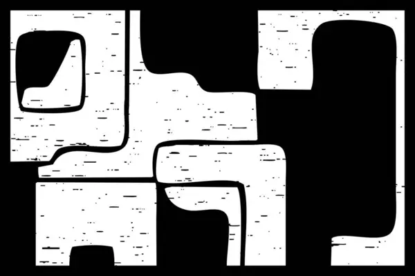 Abstraktes Schwarz Weiß Muster Geometrische Formen — Stockfoto