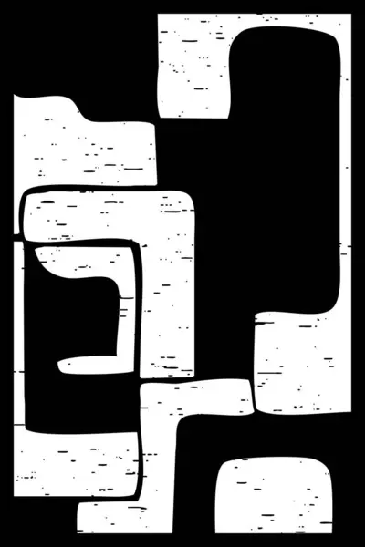 Абстрактный Черно Белый Рисунок Геометрические Фигуры — стоковое фото