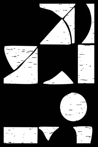 Kort Zwart Wit Patroon Geometrische Vormen — Stockfoto