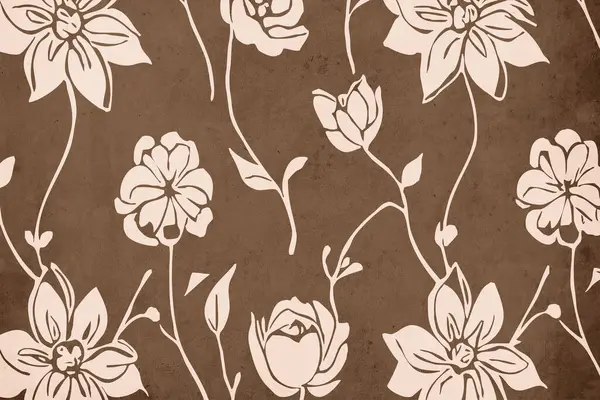Βοτανικό Υπόβαθρο Αφηρημένα Σχήματα Λουλουδιών Φύλλων — Φωτογραφία Αρχείου
