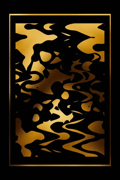 Abstrakt Gyllene Bakgrund Design Mall För Inbjudan Webb Banner Födelsedag — Stockfoto